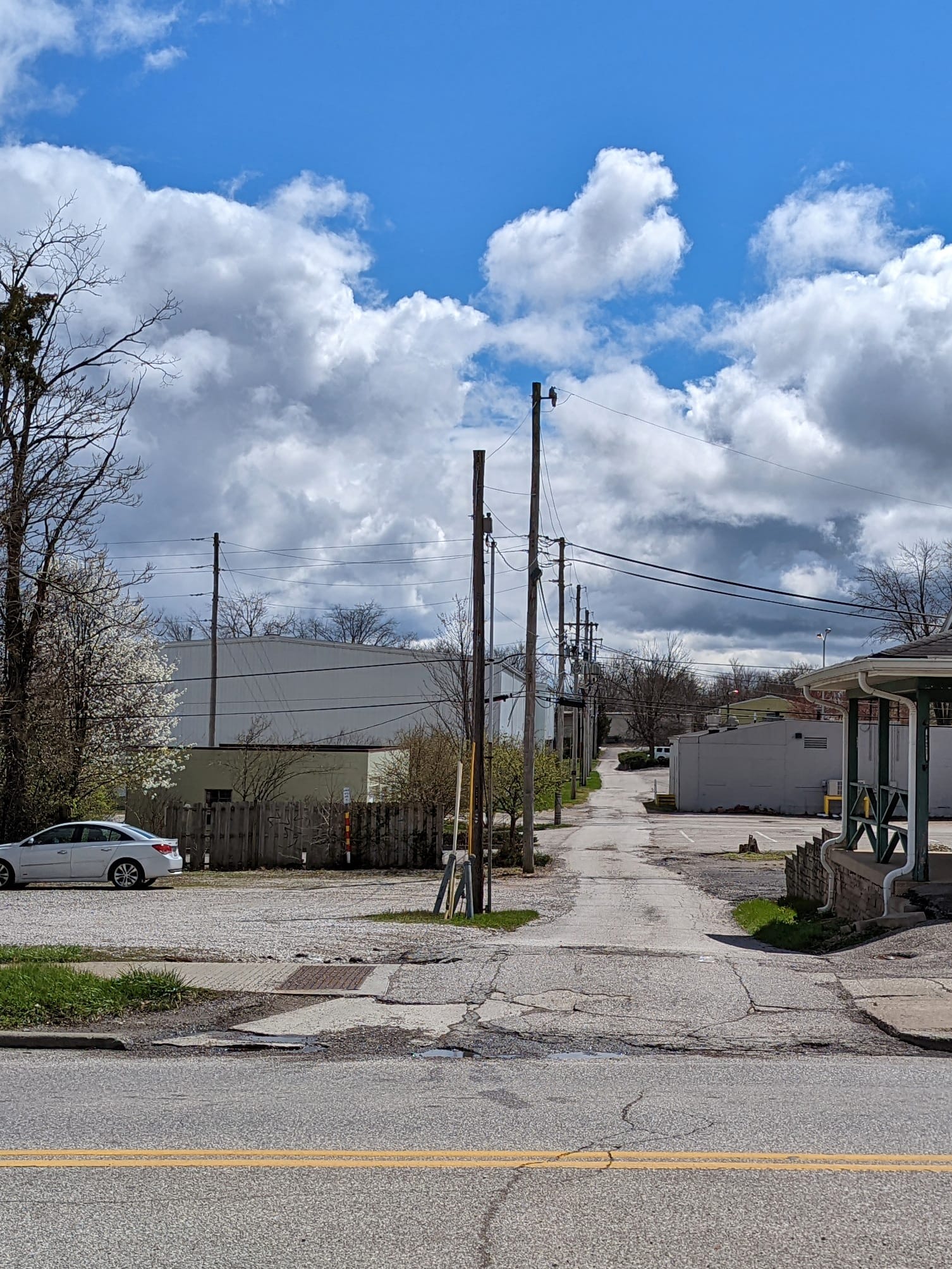 view down an alley