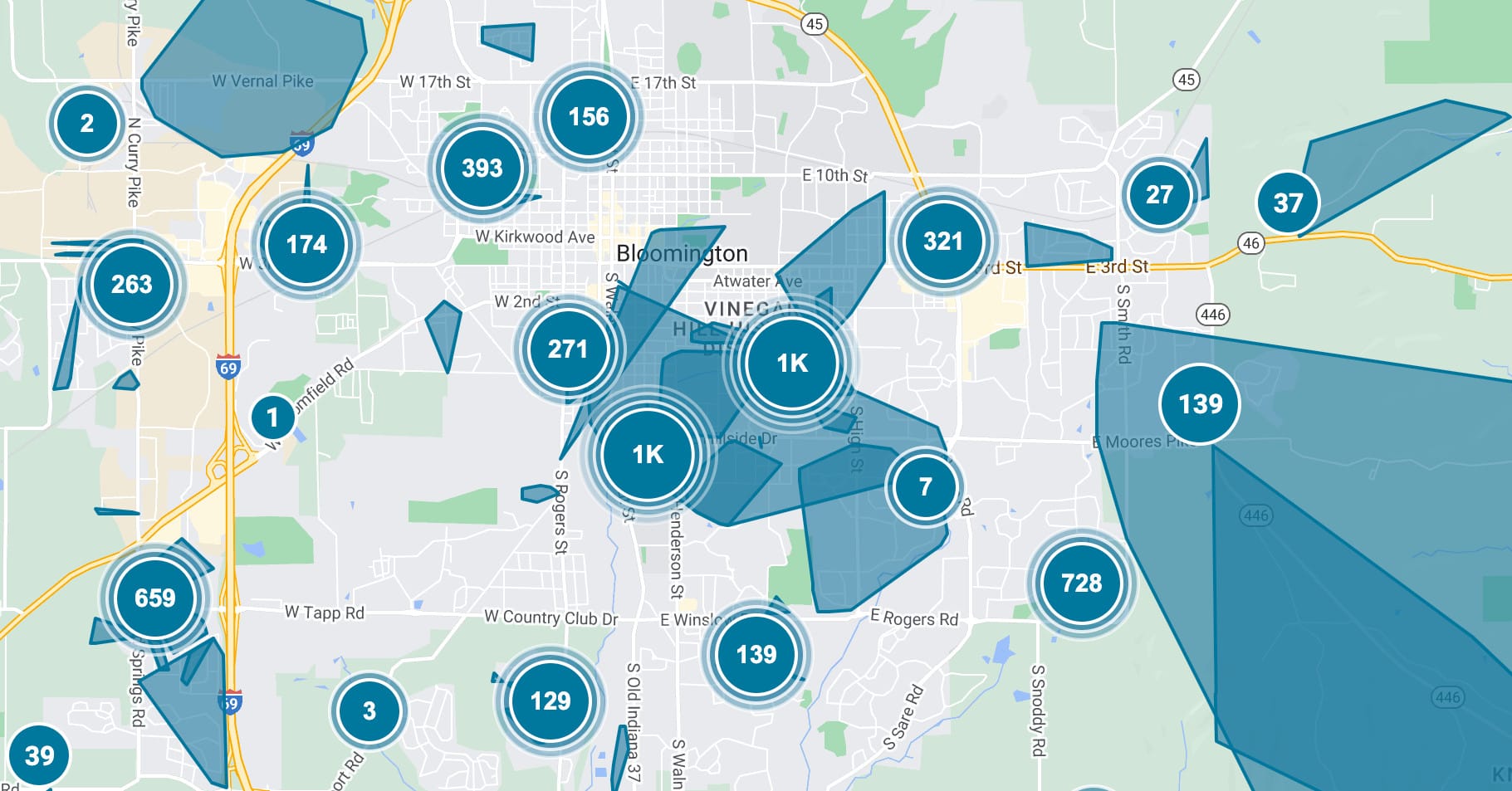 Duke Energy outage map as of 5:15 a.m on July 1, 2023