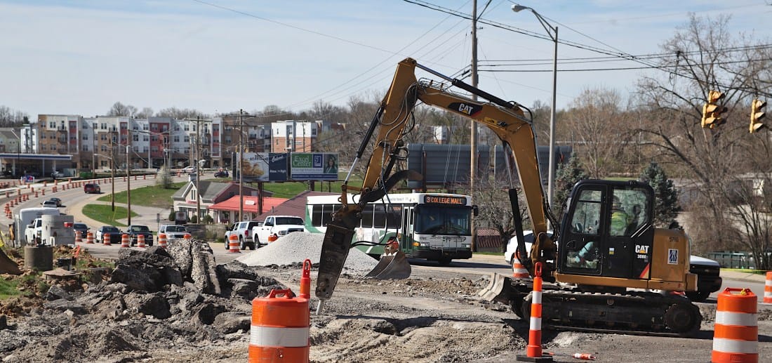COVID-19: Sidewalks still getting built; Bloomington Transit buses still running, with 90 percent fewer riders