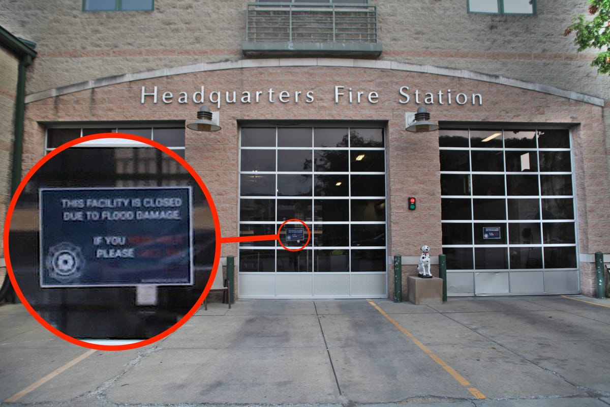 Possibly closed through mid-2022 or longer: Flood-damaged downtown Bloomington fire station