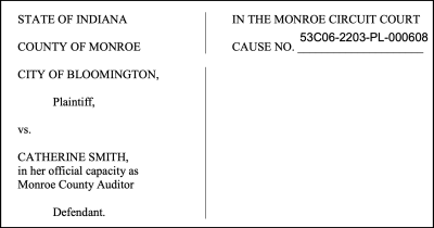 Bloomington launches salvo of lawsuits over remonstrance waivers, one for each area