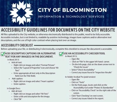 Column: Bloomington botches accessibility of document about accessibility