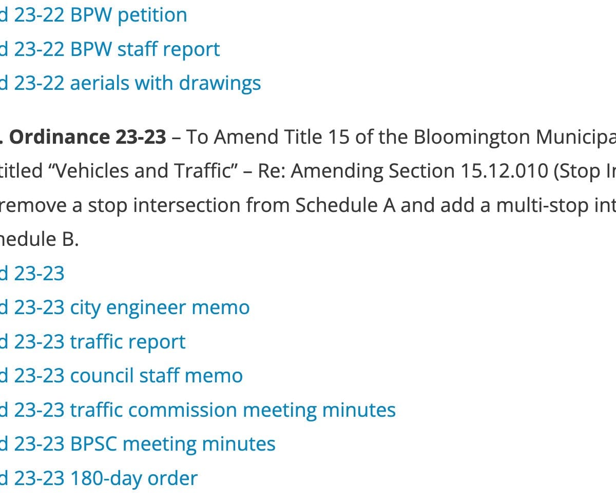 Bloomington City Council Agenda Sept. 20, 2023