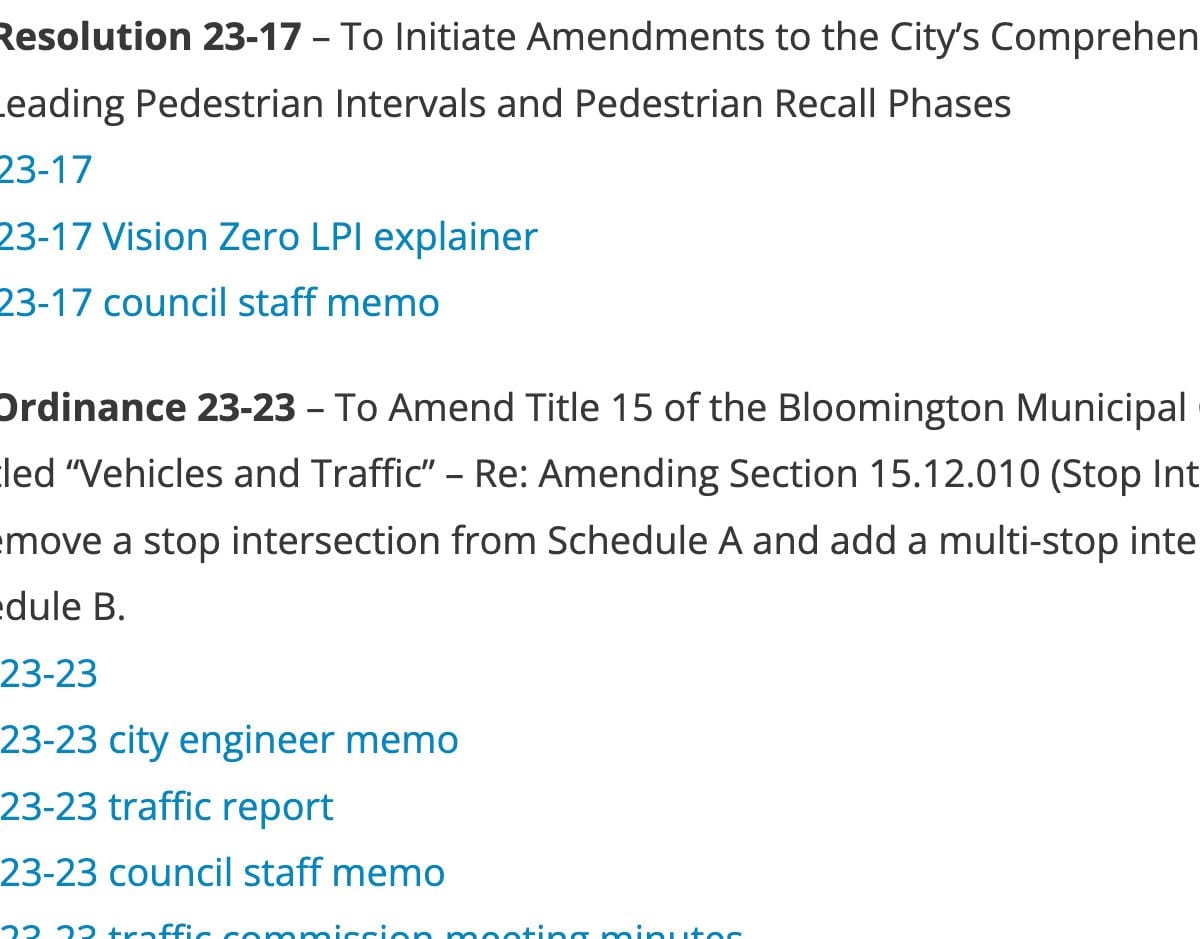 Bloomington City Council Agenda Oct. 4, 2023