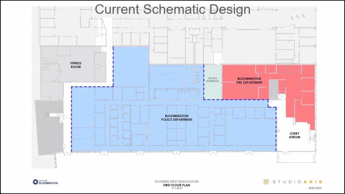 Showers West police-fire expansion update: Out for bids in November, construction start in 2024