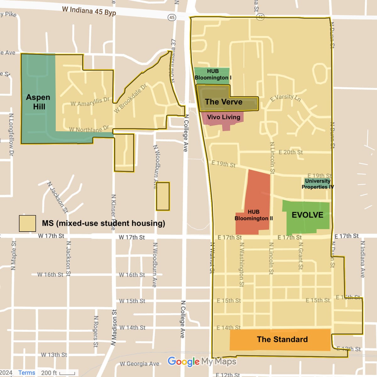 1,143-bedroom student apartment building OK’d in Bloomington’s student housing zoning district