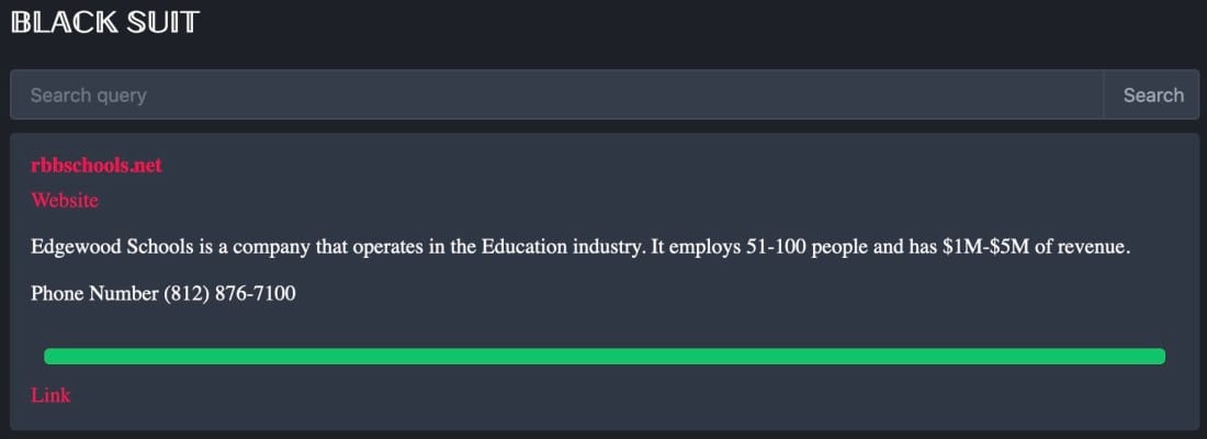 BlackSuit ransomware update: 42GB of data claimed to be from Edgewood Schools posted, nothing new on Monroe County government attack