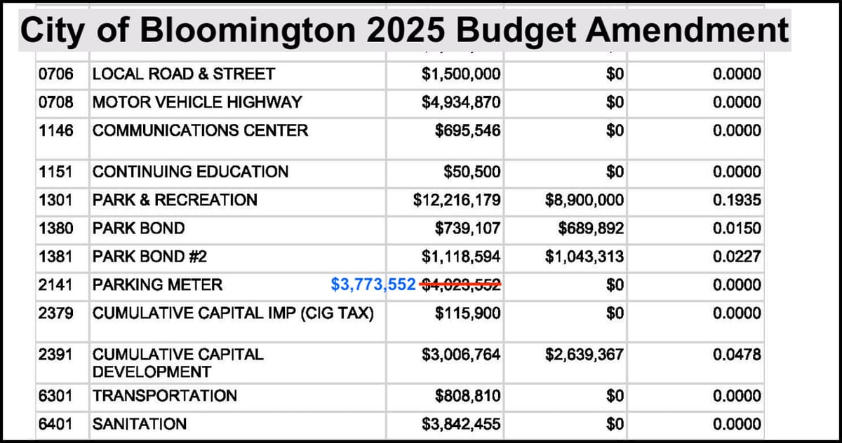 City budget notebook: Spending from parking meter fund gets cut by $250K for 2025