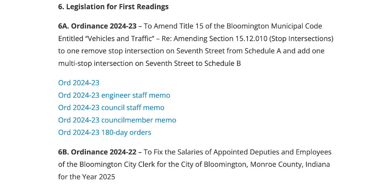 Bloomington City Council Agenda Oct. 16, 2024