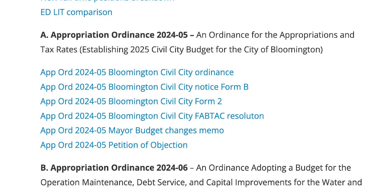 Bloomington City Council Agenda Oct. 9, 2024