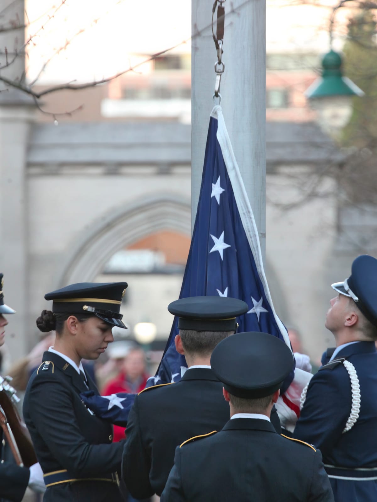 Photos: 2024 Veterans Day flag raising on Indiana University Bloomington campus