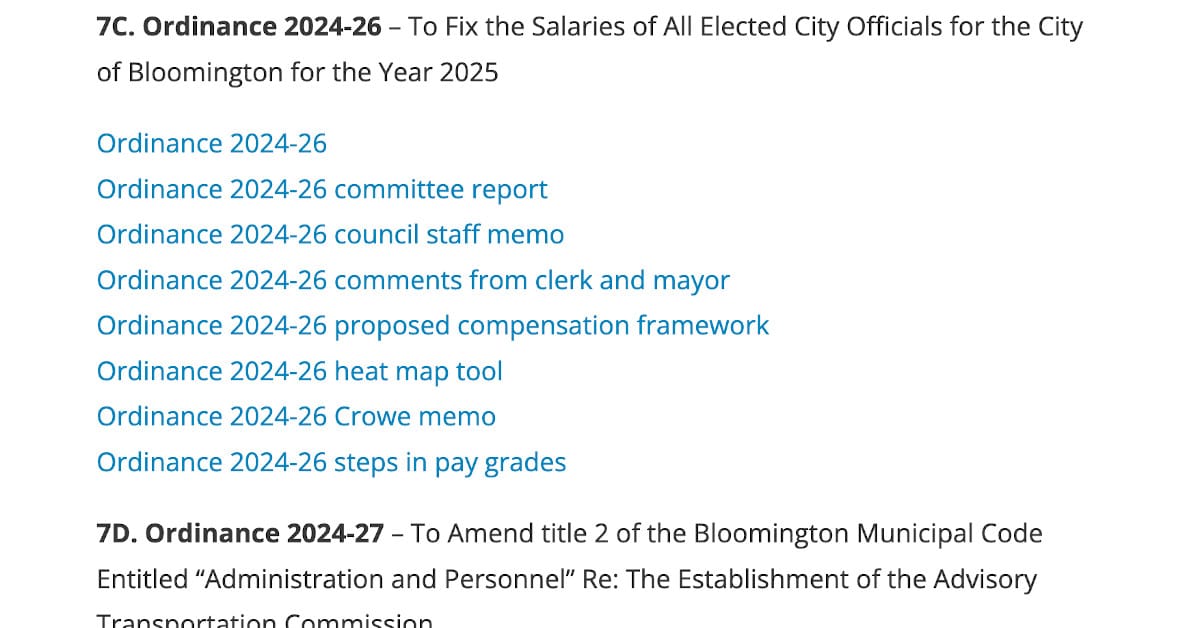 Bloomington City Council Agenda Dec. 11, 2024