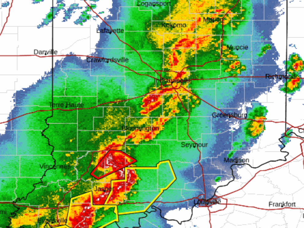 4:56 a.m. March 15, 2025: Tornado Warning for Monroe County, Indiana