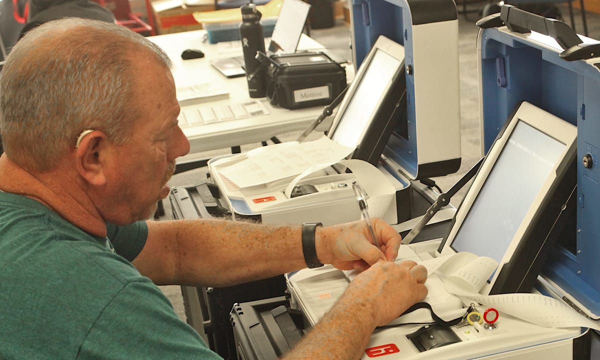 Monroe County election equipment contract OK'd—with background checks added