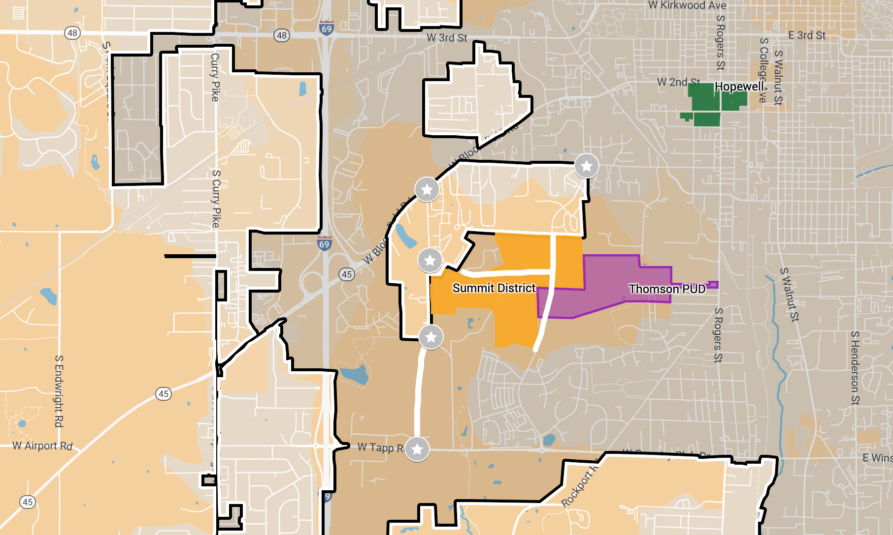 Bloomington RDC: $5M for roads, $145K for Hopewell South rezone, $58K for police HQ Study