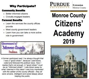Deadline to apply for Monroe County Citizens’ Academy: Feb. 4