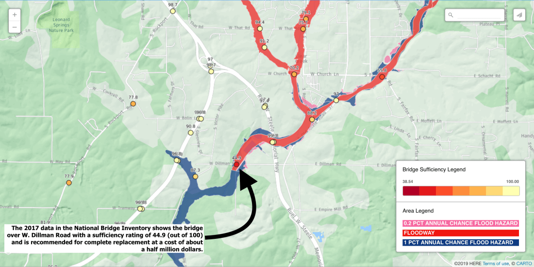 2016 national database: Dillman Road bridge south of Bloomington proposed to be replaced