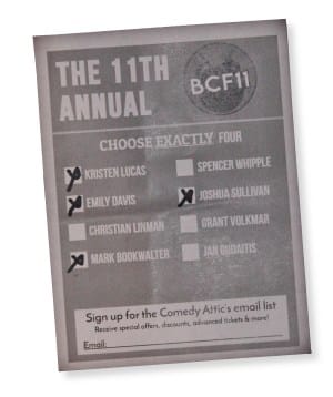 Comedy Attic set to finish second round of competition next Wednesday