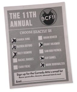 No shortage of candidates in third week of Bloomington Comedy Festival