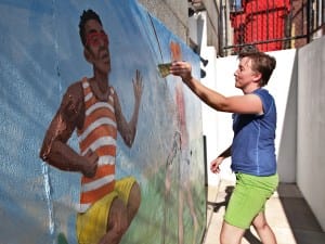 Ribbon cut for Monroe County family planning clinic entrance art