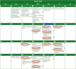 Monroe County press release on COVID-19: All public meetings cancelled through March 25 except for county council and board of commissioners