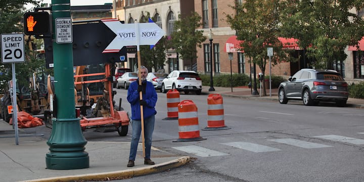 Long lines but sunny start to early voting in Monroe County