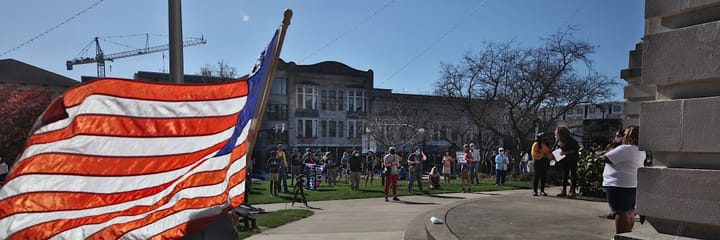 Celebration of Biden/Harris victory at courthouse: “All of our elected officials, whether you are Democrat or Republican, you will be held accountable.”
