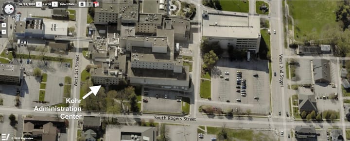 Bloomington RDC on path to keep hospital’s Kohr building for now, OKs lease offerings for ground floor of new parking garages at $20/sf minimum