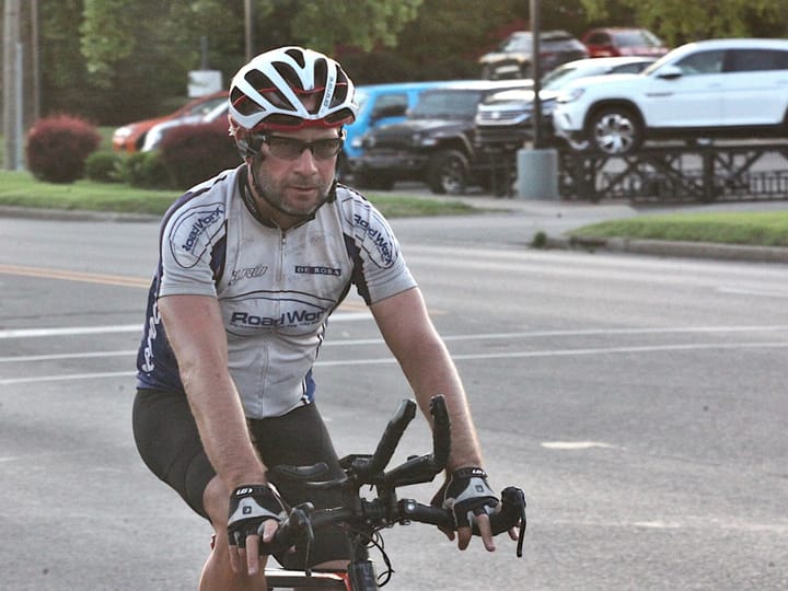 Wednesday night: Leaders of cross-country bicycle race roll through Bloomington, race referees know their movie quotes