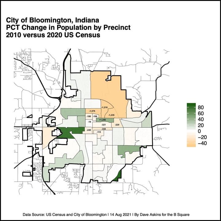 Bloomington’s 2020 census count: Plot (of dots) thickens for IU enrollments, dormitories