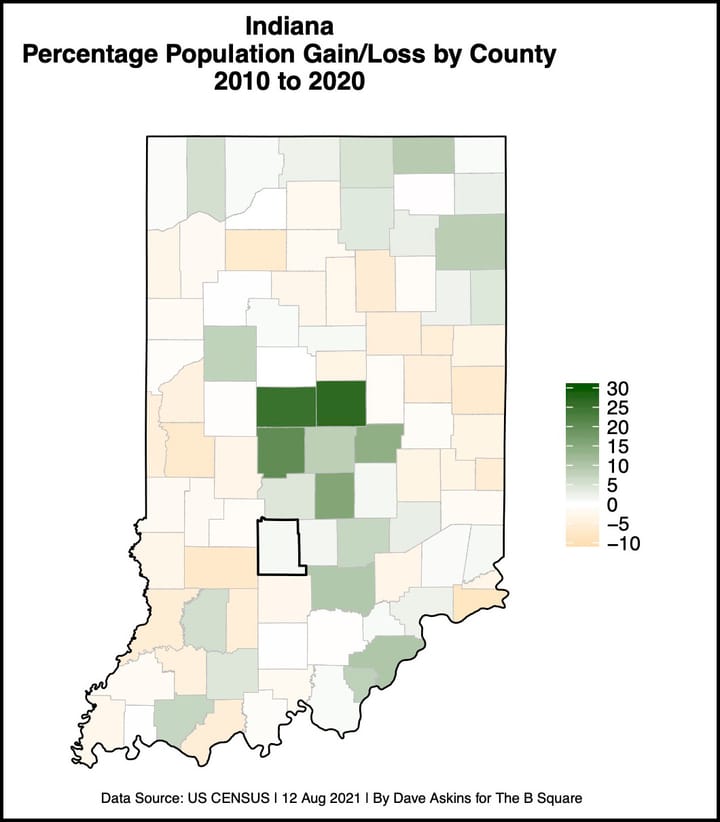 US Census 2020: Bloomington population down 1.5%, Monroe County up 1.3%, Indiana  up 4.7%