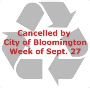 COVID-19 impact: No recycling pickup in Bloomington for week starting Sept. 27