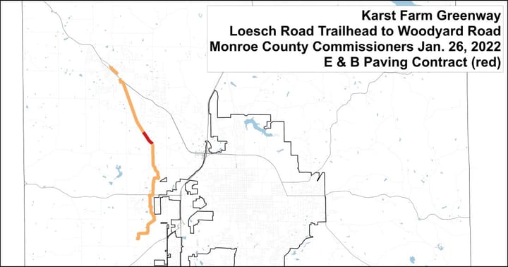 Half-mile segment of trail from Karst Farm Park to Ellettsville to get built