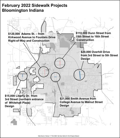City council says millions more dollars needed, but Bloomington adds a couple more sidewalk segments