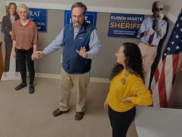 Coin toss settles tie in precinct chair election for Democrats: Alessia Modjarrad