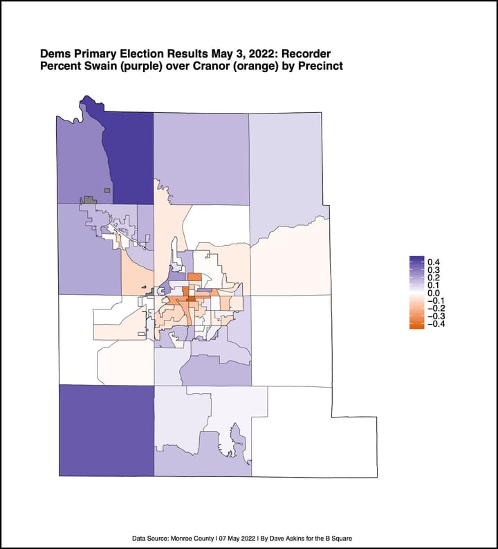 2022 Democratic Party primary election notebook: Breakdown of results by precinct for recorder, county commissioner