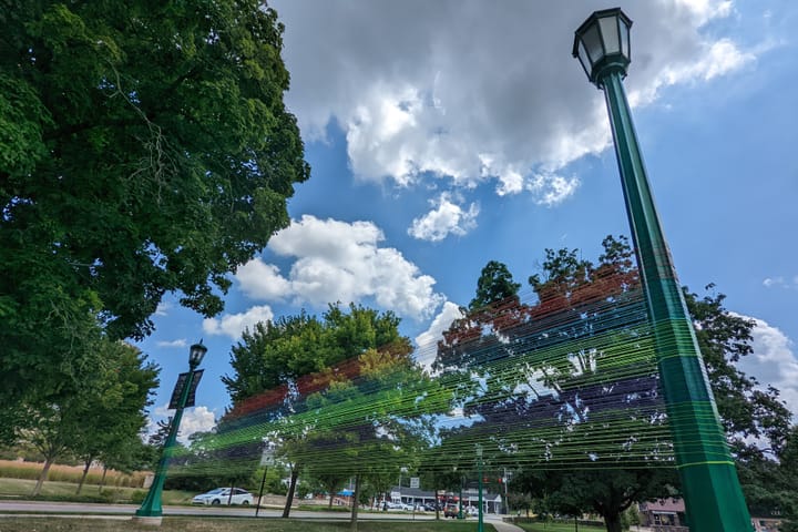 Based in Venice Beach, but Bloomington bound: Artist installs temporary panels