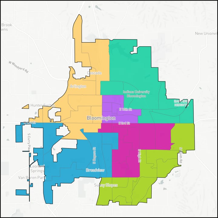New Bloomington council district lines proposed, advisory commission report set for Sept. 7 adoption