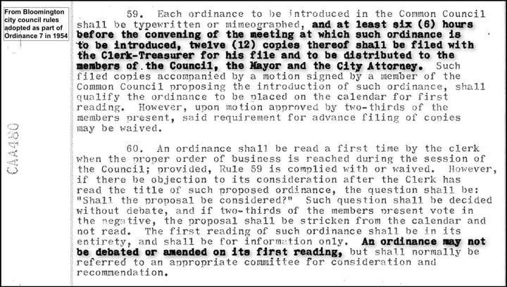 Column: Bloomington city council quarrel about committees could be helped by a look back to 1954