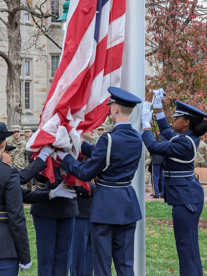 Veterans Day 2022 at Indiana University: “Let us strive for peaceful resolution in all conflict.”