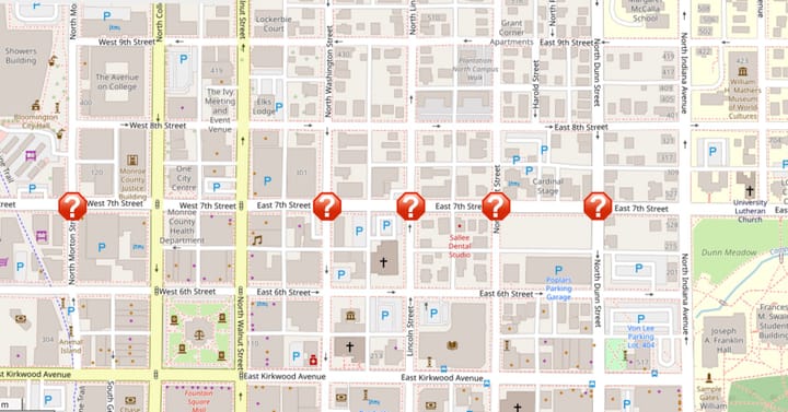 Should stop signs return to Bloomington’s 7-Line bike lane? Traffic commission next to take up question
