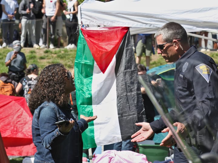 Gaza protest: IU admin takes action with many arrests, sweeps tents from Dunn Meadow