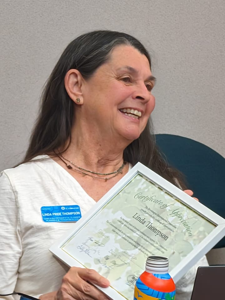 Linda Thompson’s 2 decades of service honored by Bloomington’s environmental commission