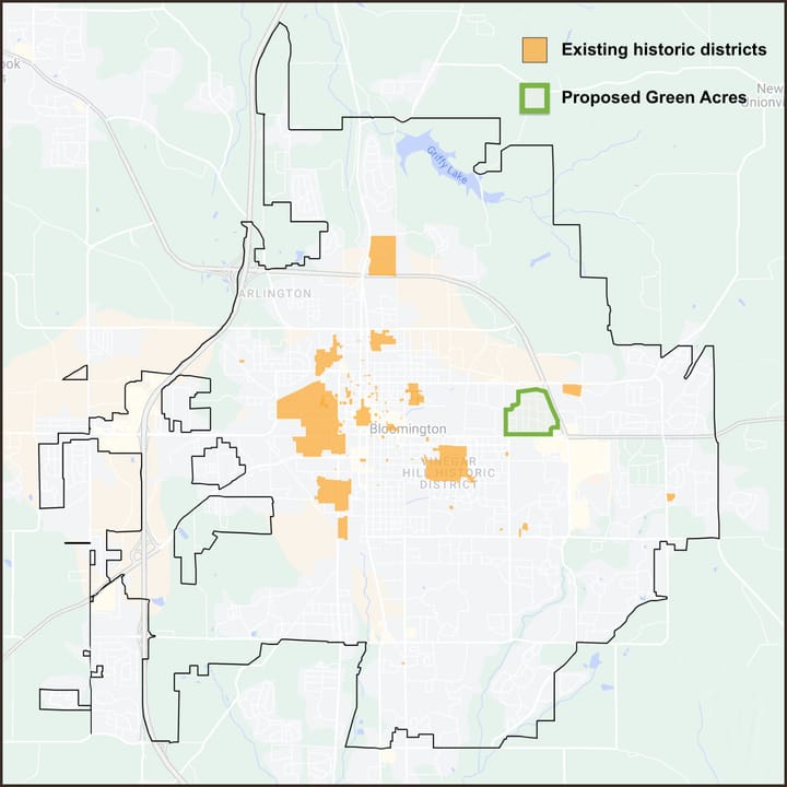 Withdrawn: Green Acres conservation district application, still appears on Oct. 1 council agenda